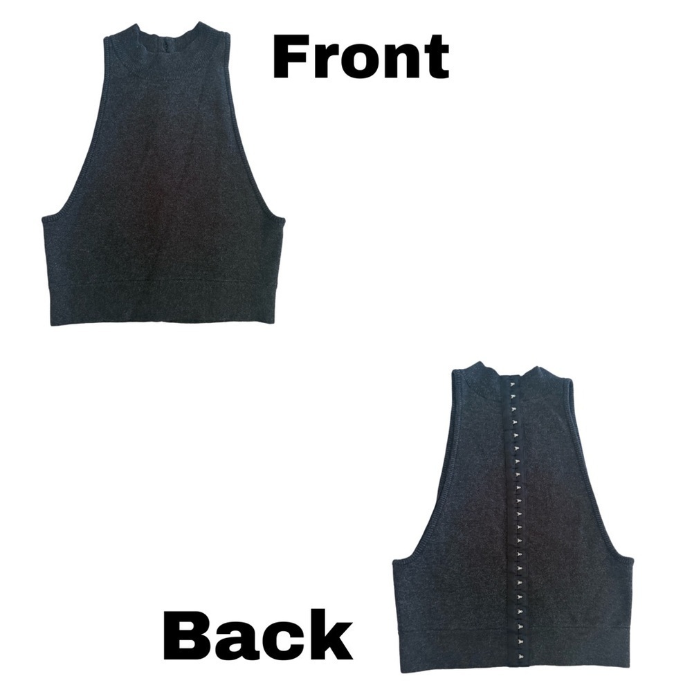 Victoria Secret Goth Dark Gray High Neck Sweater Sleeveless
